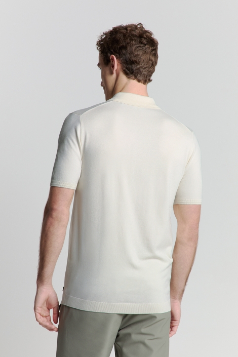 NO-EXCESS pullover short sleeve polo zip soli